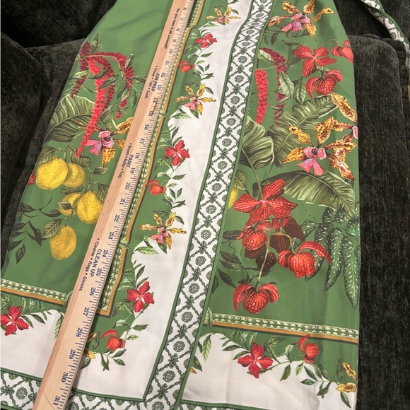 H&M SS26 Green Sleeveless Floral Tie Strap Cropped Top & Midi Wrap Skirt Size XS - Picture 15 of 15